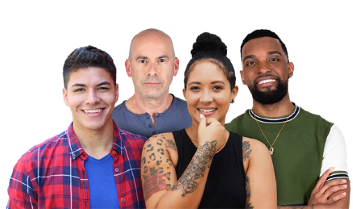 4 people standing together