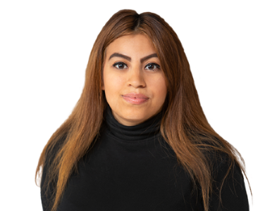 Head of a woman, smiling